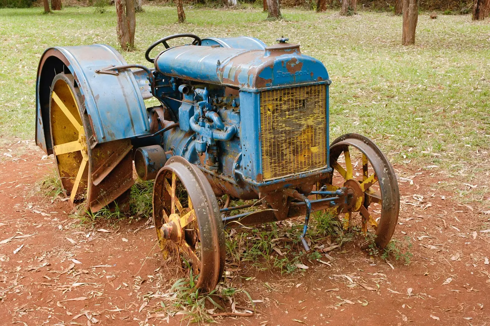 A vintage tractor in the grounds of the Karen Blixen Museum