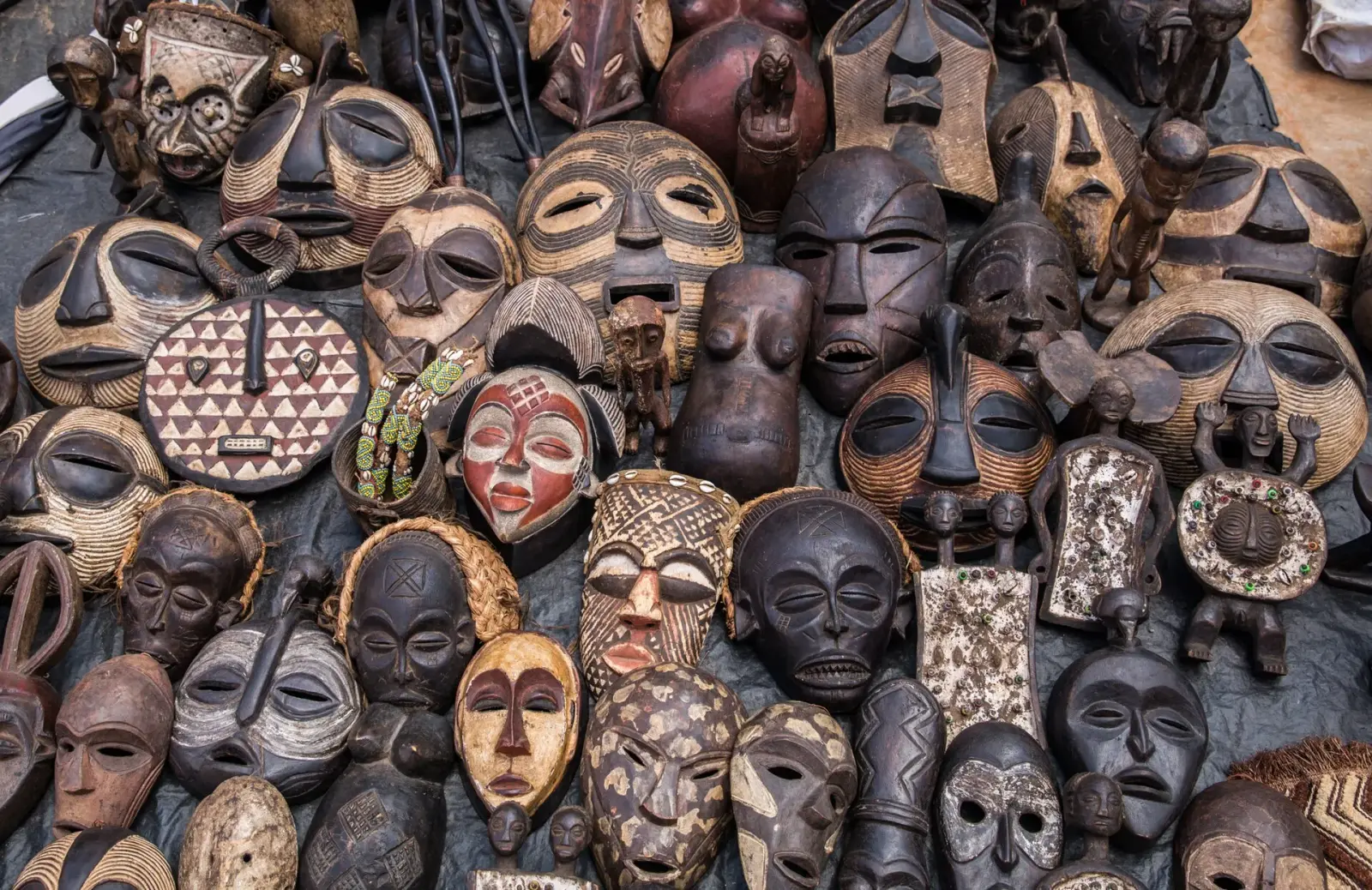 Carved wooden masks for sale in Nairobi