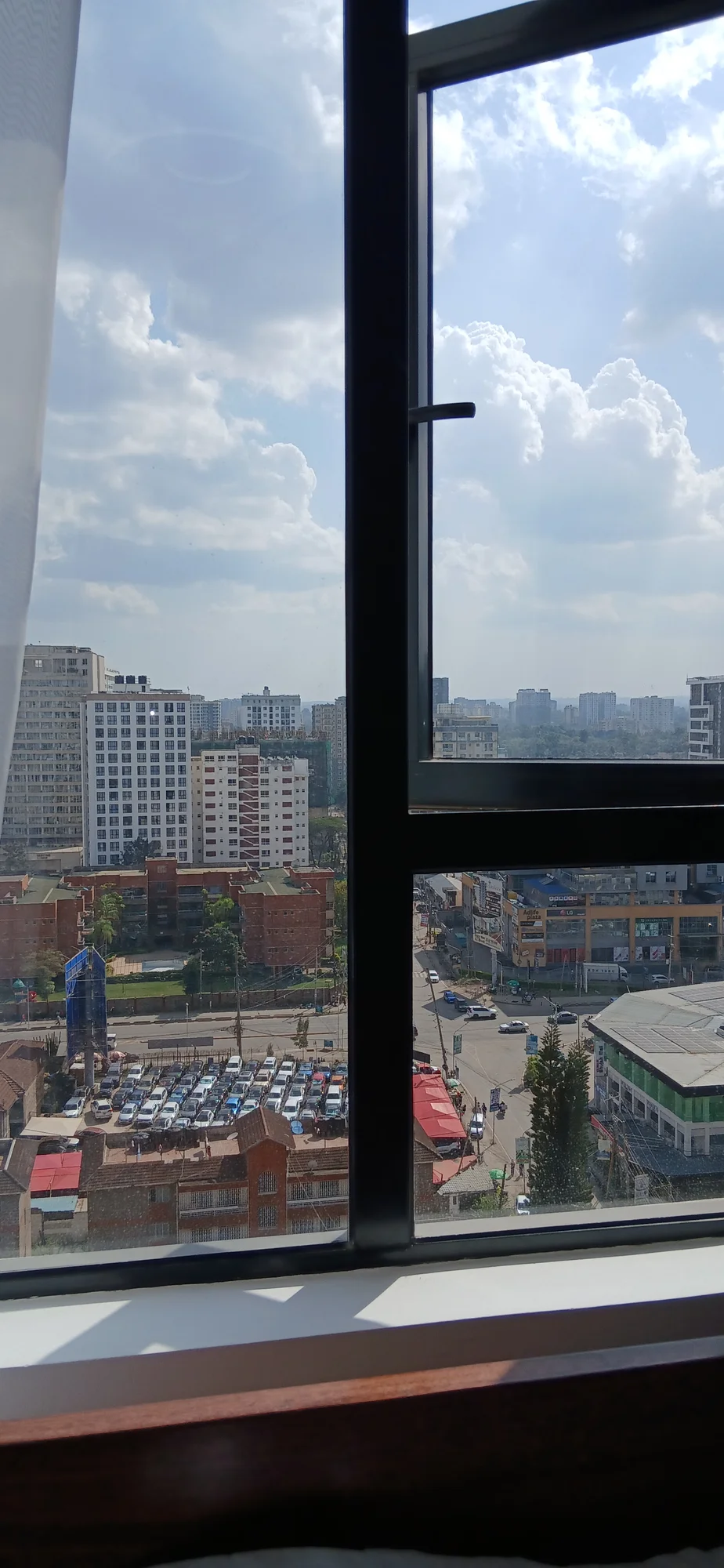 City view over Kilimani from the window